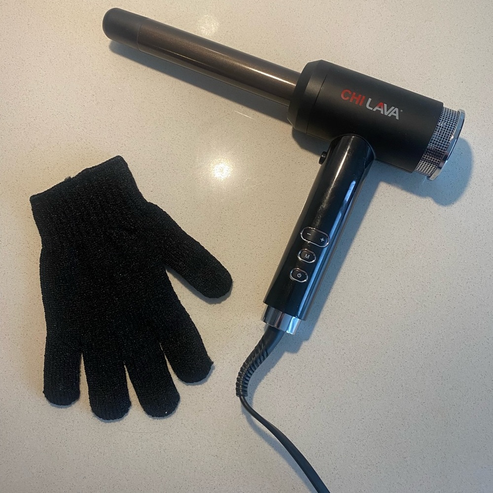 Chi Lava 1” Volcanic Lava Ceramic Curl Shot